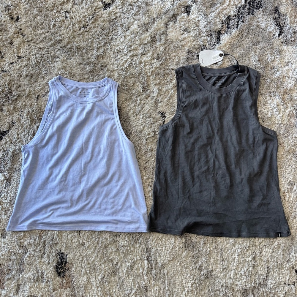 Athleta and Prana oversized sleeveless tank top bundle